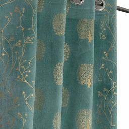 Aura Blue & Gold-Toned Set of 2 Ethnic Motifs Long Door Curtain-picture-20