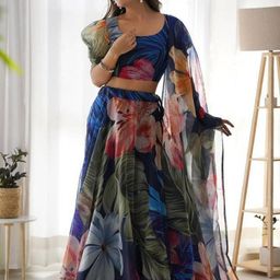 Piludi Printed Semi-Stitched Lehenga & Unstitched Blouse With Dupatta-picture-18