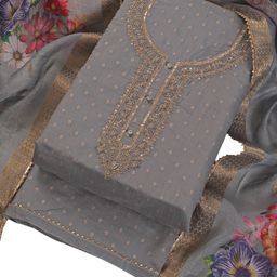 Riti Embroidered Chanderi Silk Unstitched Dress Material-image-53