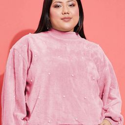 SASSAFRAS Curve Women Plus Size Embellished Sweatshirt-picture-14