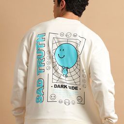 SILISOUL Men Graphic Printed Round Neck Cotton Pullover Sweatshirt-image-108