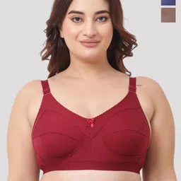 FUNAHME Pack Of 3 Non Wired Non Padded Minimizer Bras-picture-56