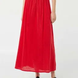 KIABI Pure Cotton A-Line Midi Skirt-36