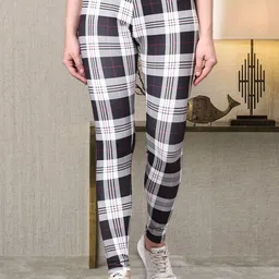 Moda Rapido Women Checked Mid-Rise Trousers-picture-17