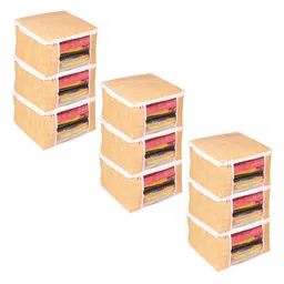 prettykrafts Orange 9 Pieces Reusable Multi-Utility Organisers-image-46
