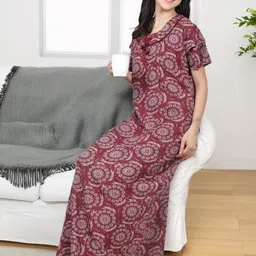 Be You Printed Maxi Nightdress-image-52