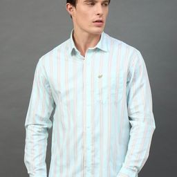 THE BEETEL HOUSE Men Vertical Striped Spread Collar Cotton Casual Shirt-image-22