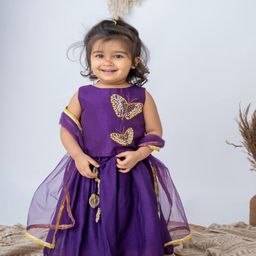 LABEL NEETI Girls Embroidered Sequinned Ready to Wear Lehenga & Blouse With Dupatta-picture-17
