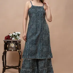 Handish Ethnic Motif Printed Kurta With Sharara-image-75