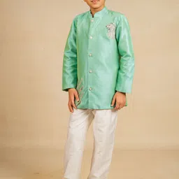 Jilmil Boys Embroidered Regular Beads and Stones Kurta Set-31