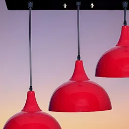 KINIS Red & White Aluminium Bell Ceiling Lamp-image-12