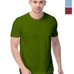 COLOR CAPITAL Unisex Pack Of 3 Solid Round Neck Cotton T-shirts-image-40