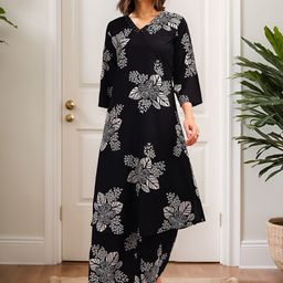 Banwaree Printed Pure Cotton Tunic & Palazzos Co-Ord Set-image-31