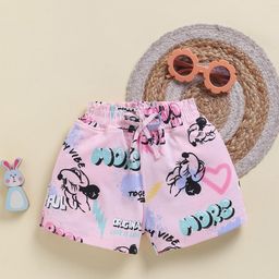 Biskid Girls Conversational Printed Shorts-image-77