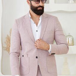 MR BUTTON Checked Tailored -Fit Single-Breasted Blazers-picture-17