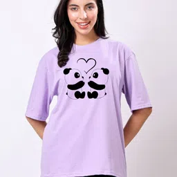 TQH Women Printed Drop-Shoulder Sleeves Applique T-shirt-picture-48