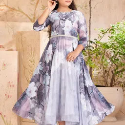 Sangria Girls Floral Printed Dress-picture-48