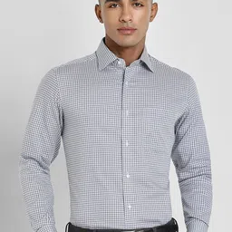 Allen Solly Sport Men Spread Collar Micro Checked Cotton Formal Shirt-image-40