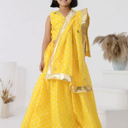 Bannhi Girls Printed Ready to Wear Lehenga & Blouse With Dupatta-picture-49