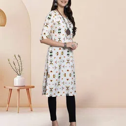7Threads Selection Of 2 Abstract Printed Round Neck Straight Kurtas-27