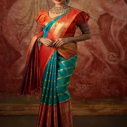 Sanwariya Silk Woven Design Zari Kanjeevaram Saree-picture-13