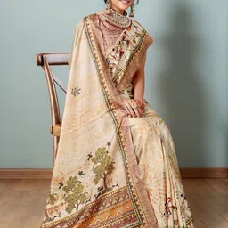 Anouk Rustic Ethnic Motifs Saree image 4