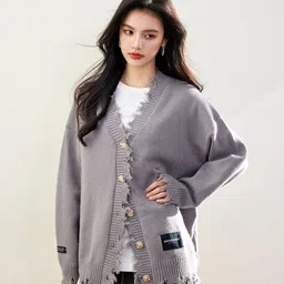 JC Collection Women Straight Knitted Cardigan-image-49