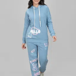 She N She Printed Hoodie Sweatshirt With Jogger Co-Ords-image-72