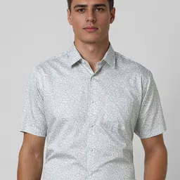 Van Heusen Men Spread Collar Floral Printed Cotton Formal Shirt-picture-20
