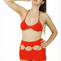 GuSo Shopee Women Red Net Baby Dolls-image-83