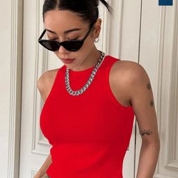 TOOCHKI Women Pack Of 2 Ribbed Fitted Style Tank Crop Top-image-85
