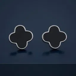 Kushal's Fashion Jewellery 92.5 Sterling Silver Rhodium-Plated Zircon Classic Studs-image-91