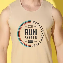 WOOSTRO Pack Of 2 Printed Combed Cotton Gym Vests VWS26(HARD RUST)(RUN RUST) image 5