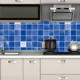 Asian royal Blue & White Printed Waterproof Wallpaper-image-21