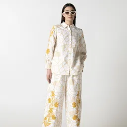 STIL O STITCH Embroidered Shirt With Plalazzos Co-Ords-35