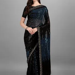 Moda Rapido Embellished Sequinned Pure Georgette Saree-picture-15