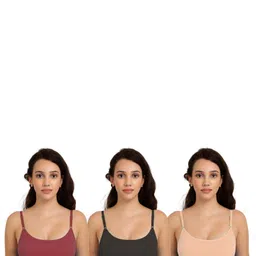 Women Cotton Maroon,Black,Brown Non Padded Non-Wired Lingerie Bra Sport wear Gym Crop Tank Top-picture-20