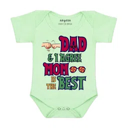 Arvesa Daddy & I Agree Mom Is Best Printed Bodusuit-image-41