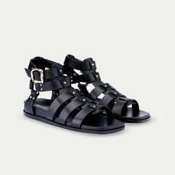 Oroh Women Gladiators with Buckles Flats-picture-41