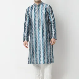 Ethnicity Ethnic Motifs Printed Mandarin Collar Straight Kurta and Churidar-image-67