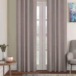 Aura Brown 2 Pieces Black Out Long Door Curtain-image-18