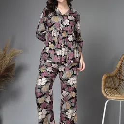 FABINALIV Women Printed Night suit-image-4
