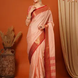 KALINI Zari Pure Silk Ikat Saree-45