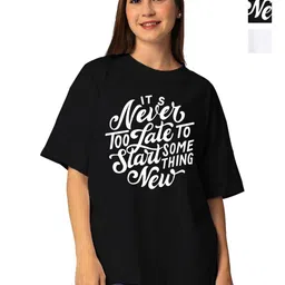 STATUS MANTRA Women 3 Printed Applique T-shirt-image-12