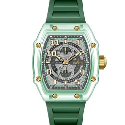Invicta Men Stainless Steel Silicon Straps Rectangular Reset Time Analogue Watch 48710-image-17