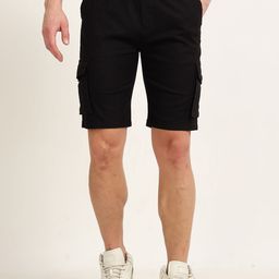 Bushirt Men Linen Cargo Shorts-image-61
