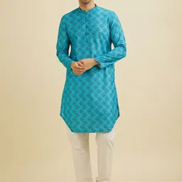 Manyavar Men Floral Printed Kurta-22