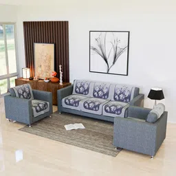 Kuber Industries Grey Cotton Sofa Cover-image-5