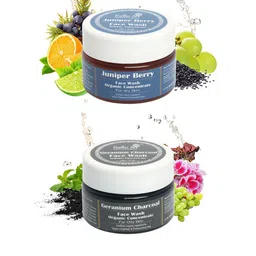 Rustic Art Set Of 2 Geranium Charcoal & Juniper Berry Face Wash -50 g Each-image-56