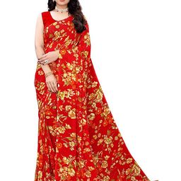 HERE&NOW Floral Poly Georgette Saree-picture-28